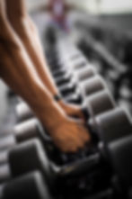 Workout with dumbbells