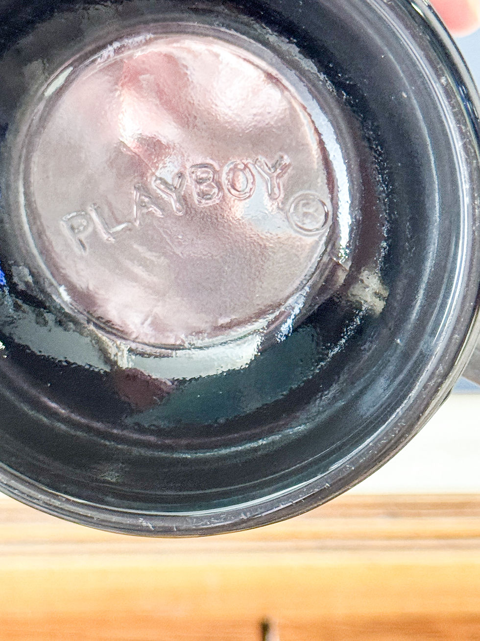 Thumbnail: Matte black vintage Playboy beer stein