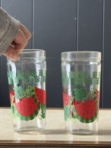 Thumbnail: Anchor Hocking watermelon glasses