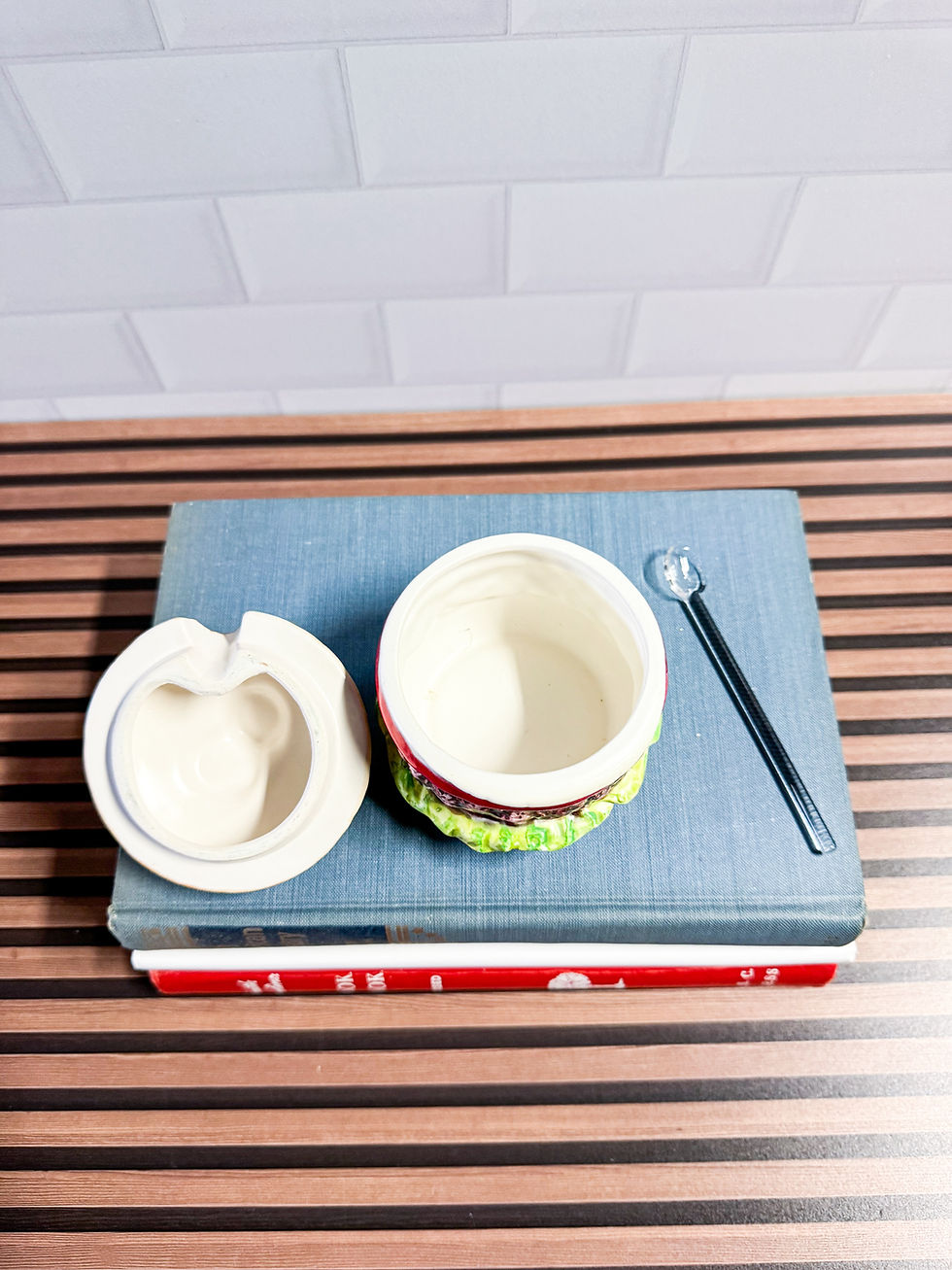 Thumbnail: Vintage Enesco Hamburger condiment jar