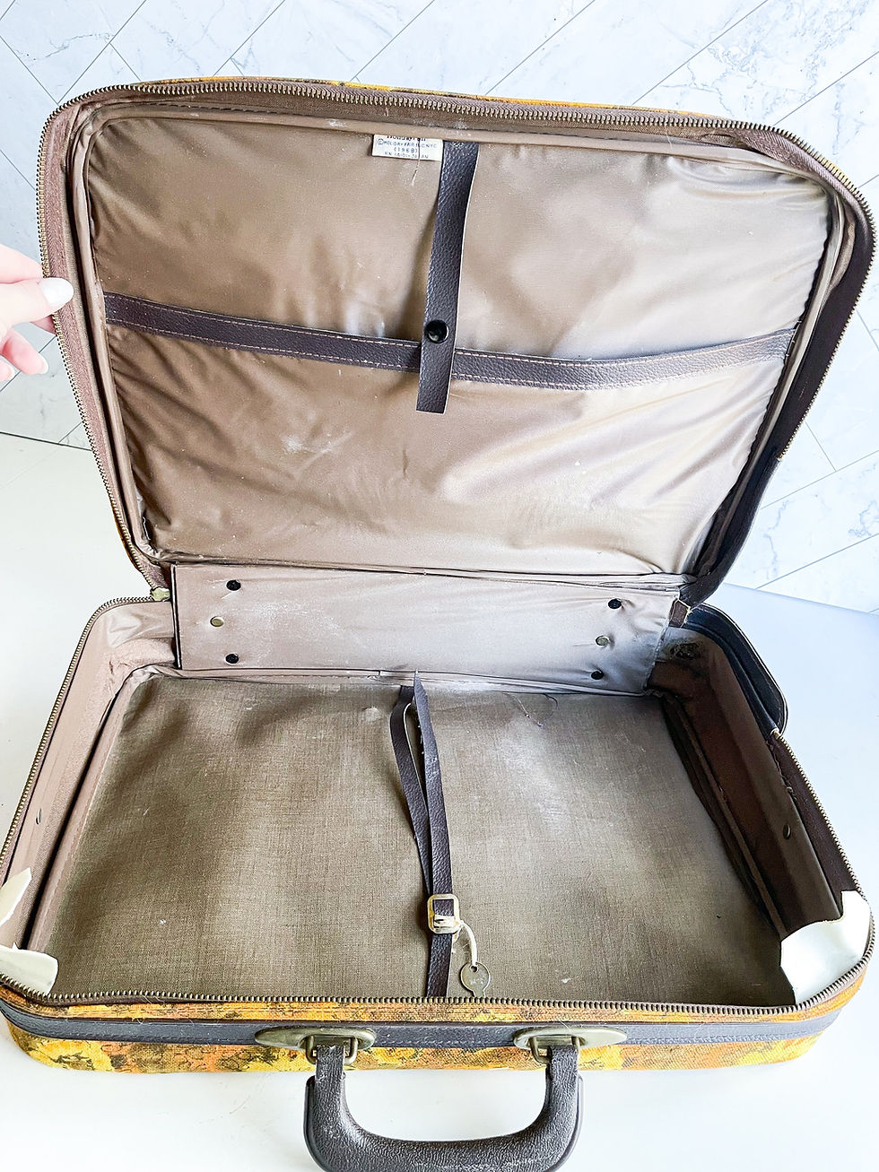 Thumbnail: Vintage floral suitcases