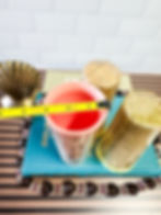 Thumbnail: Set of three colorful Raffiaware tumblers