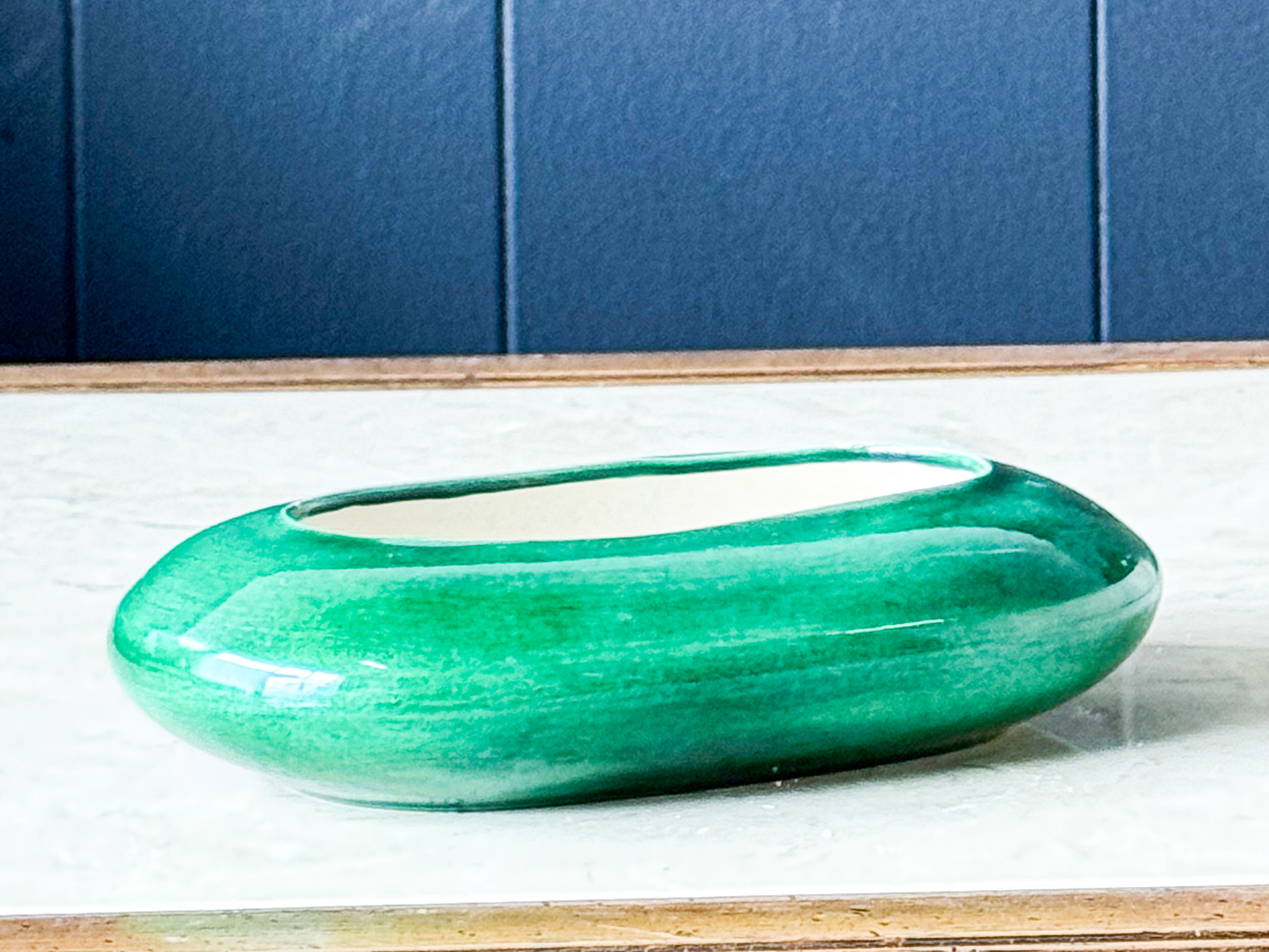 Emerald Green ceramic planter/bowl