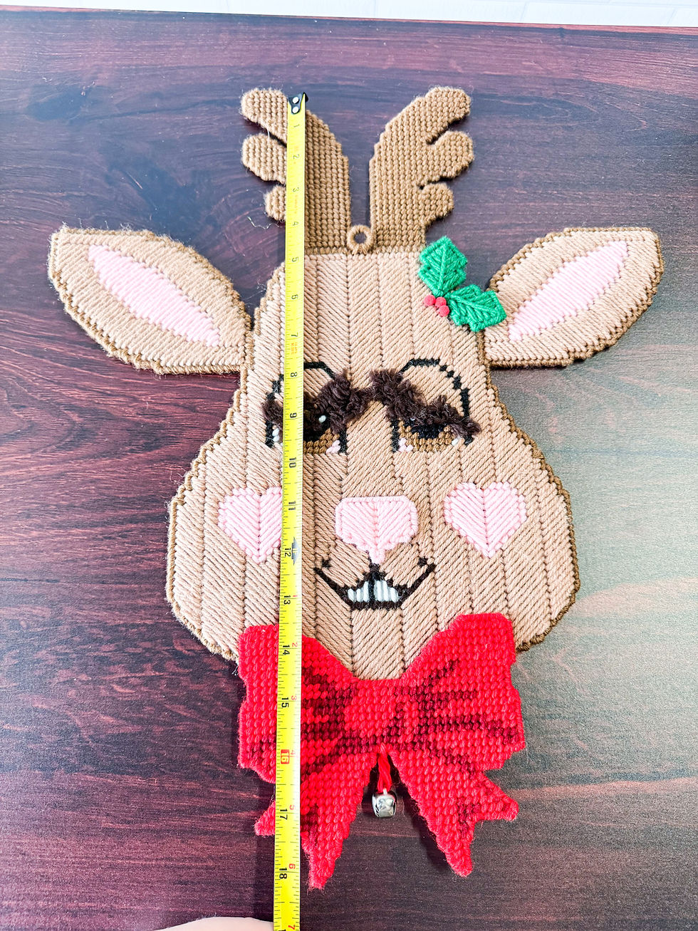 Thumbnail: Reindeer plastic canvas completed