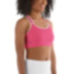 Thumbnail: Sports bra Pink with Dirt Bike Chick Outline