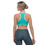 Thumbnail: Sports bra in Teal with Sled Chick Outline