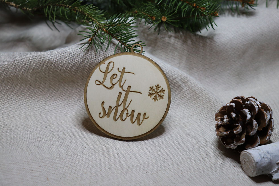 Miniaturbild: 2er-Set Christbaumanhänger "Let it snow"