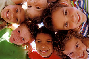 Children looking down