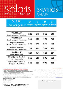 SKIATHOS  formula giovani da BARI 