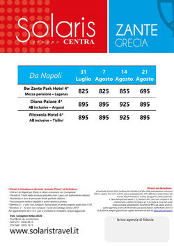 ZANTE pacchetti hotel da Napoli 