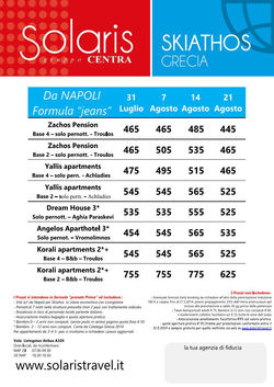 SKIATHOS  formula giovani da NAPOLI 