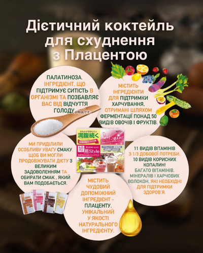 ITOH Дієтичний для схуднення коктейль з Плацентою Шейк Diet Shake