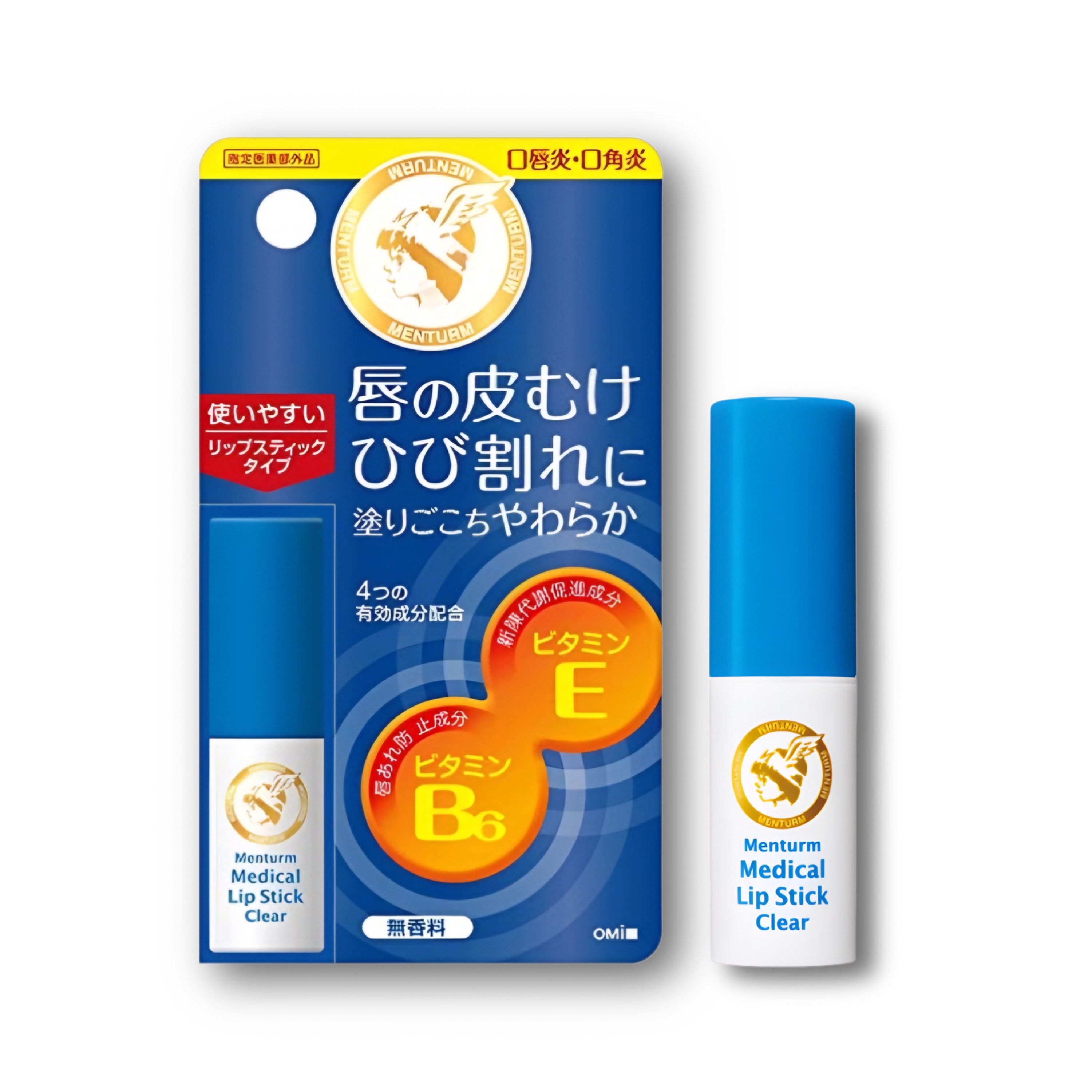 OMI Лікувальний Бальзам-стік з віт. Е, В6 без ментолу MENTURM Medical Lip Stick