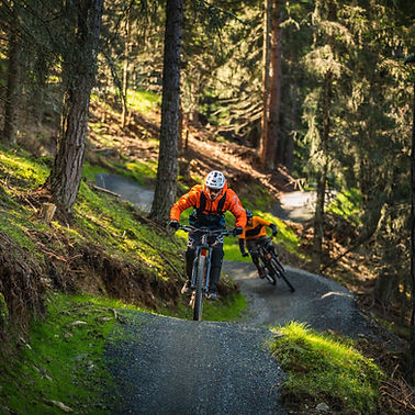 Kaernten Werbung-©GertPerauer_Mountainbiker fahren den Flow Country Trail in Bad Kleinkirchheim durch den Wald