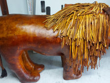 Leather lion repair and restore-After
