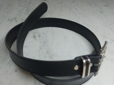 Bespoke Hand Crafted leather belt with buckle provided by client