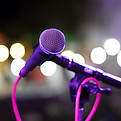 Microphone In Spotlight