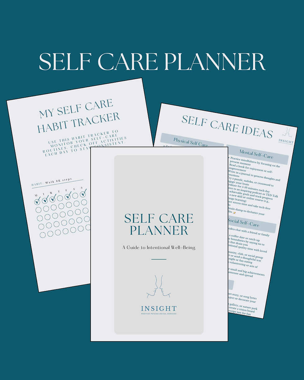 Self Care Planner Poster 