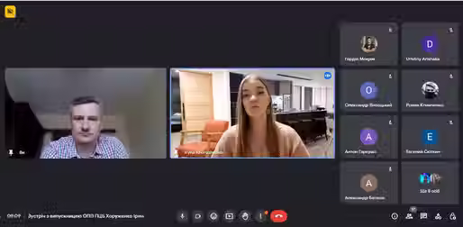 Online-зустріч студентів з Іриною Хоруженко