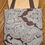 Thumbnail: Brown and Light Blue Paisley Tapestry Fabric Bag w/Brown Straps