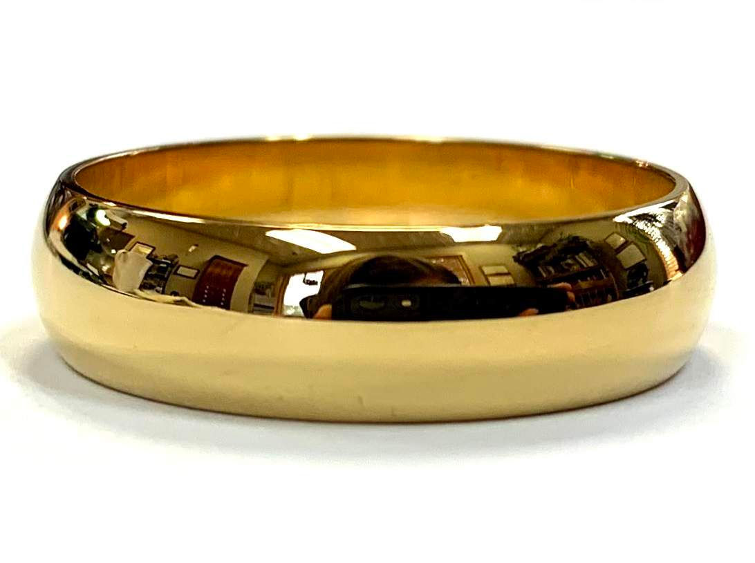 Half-Round Polished Wedding Ring - 6mm