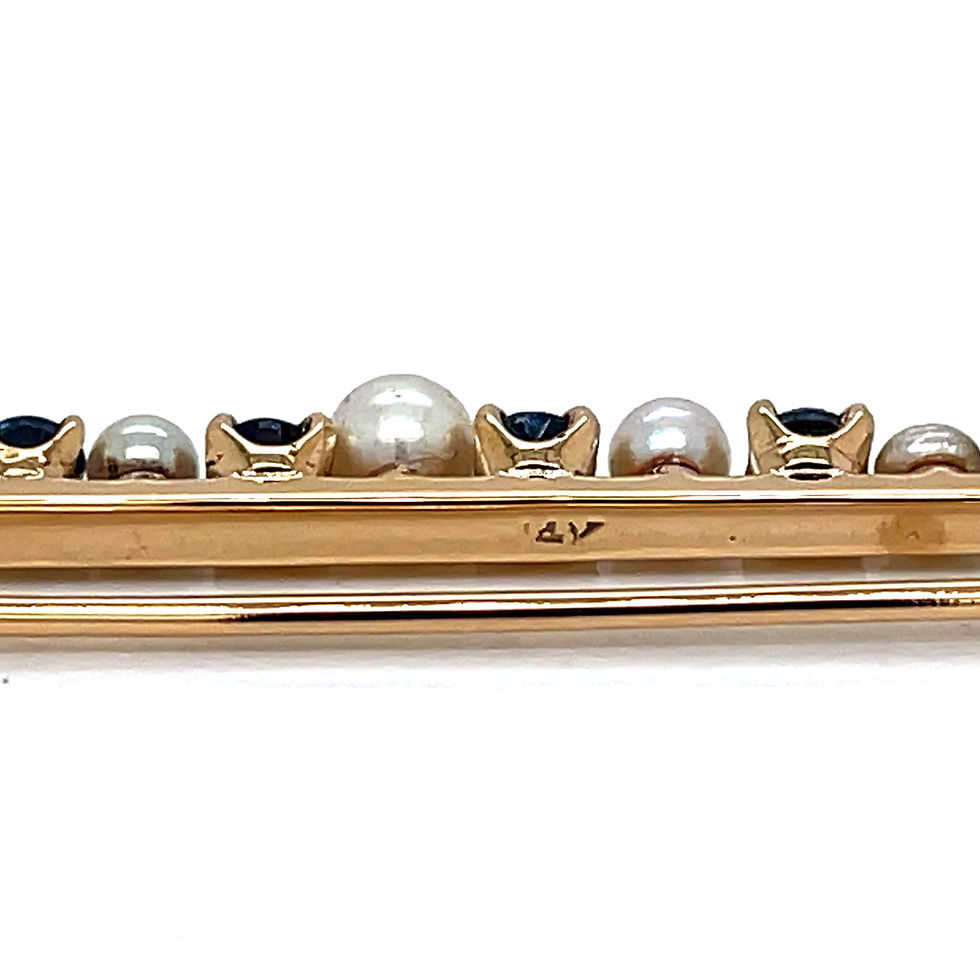 Thumbnail: Vintage Sapphire & Seed Pearl Pin