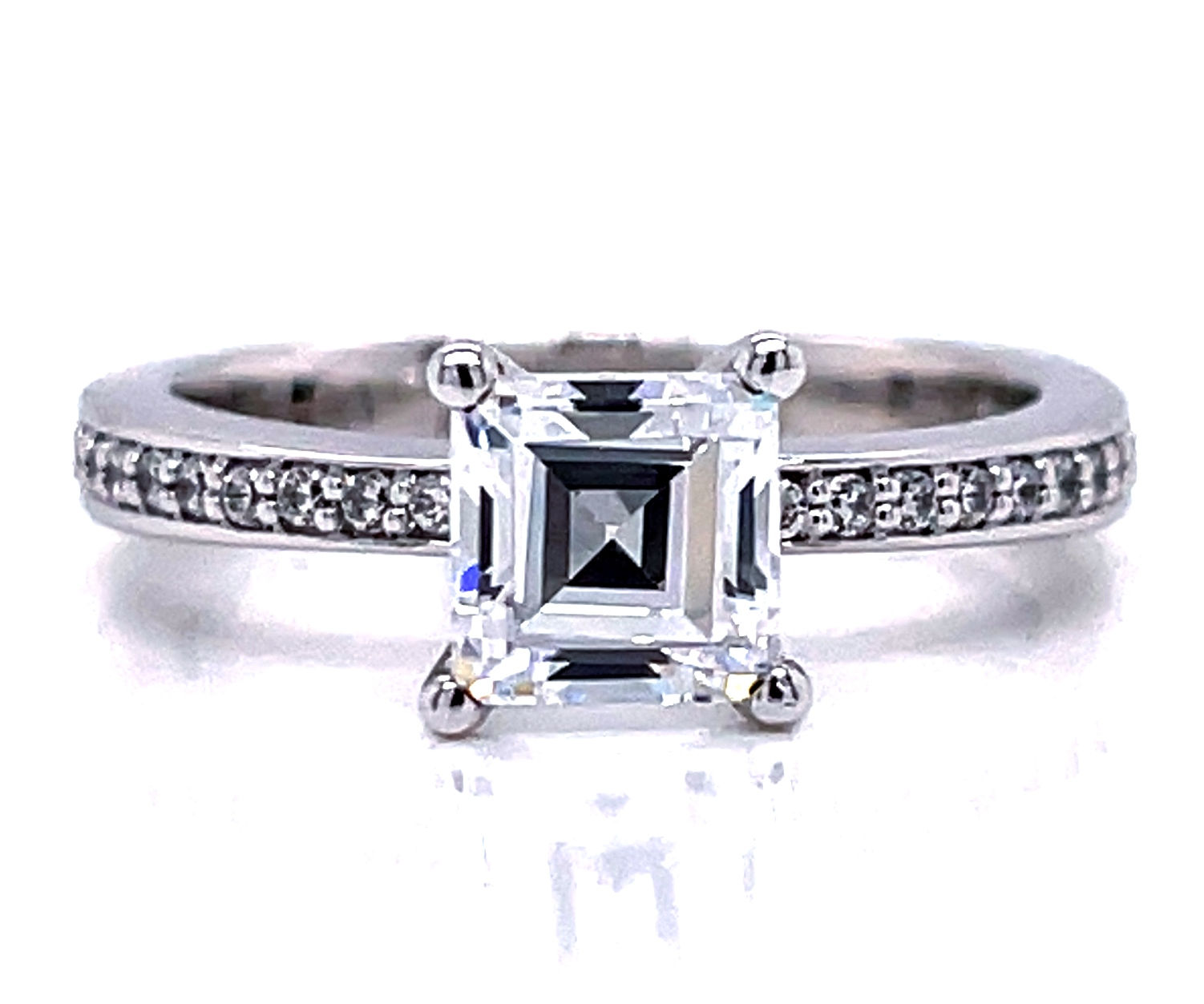 European Shank Diamond Engagement Ring Mounting