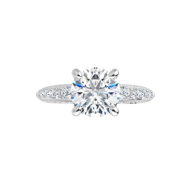 Thumbnail: Knife-Edge Diamond Engagement Ring Mounting