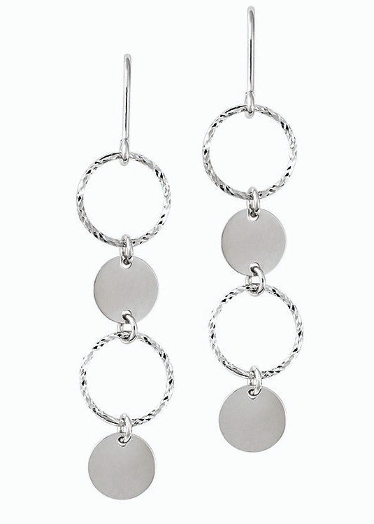 Alternating Circles Dangle Earrings