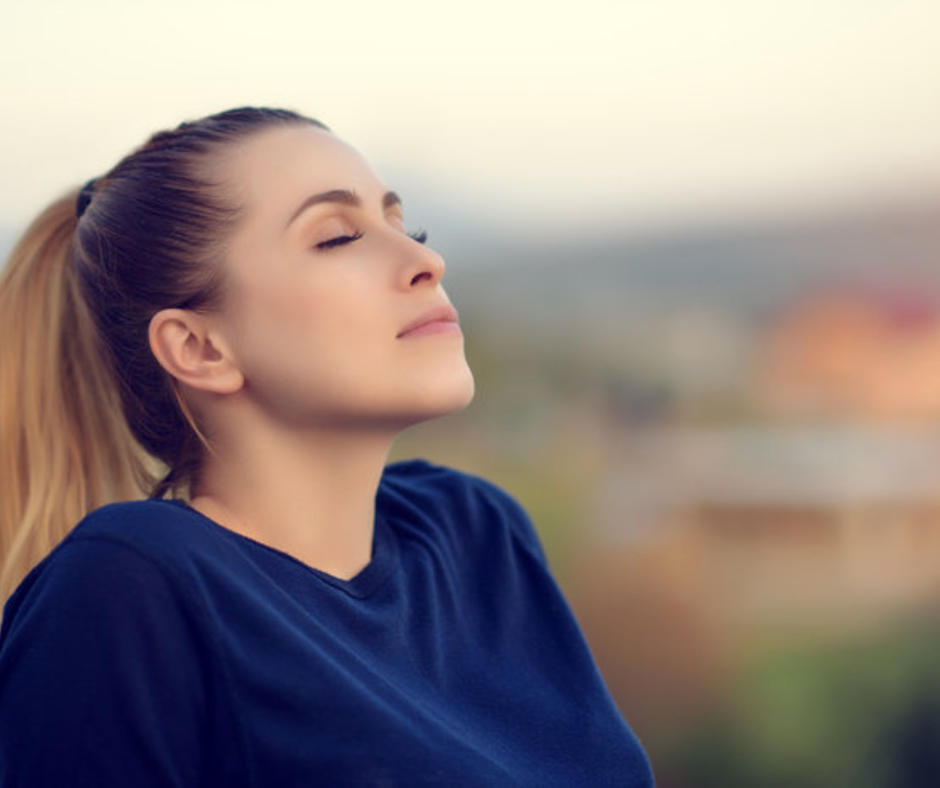 girl breathing