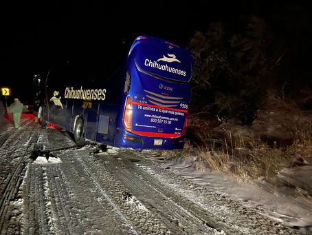 Cierran por nevada carretera Janos-Agua Prieta