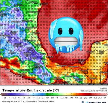 Heladas en veinte estados a partir de hoy
