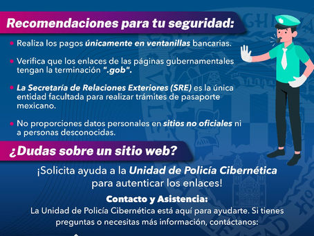 Continúan las alertas de la SSPE por sitios falsos para el Trámite del Pasaporte