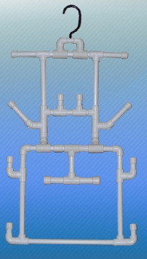Вешалка для хоккейной формы из труб пвх чертеж