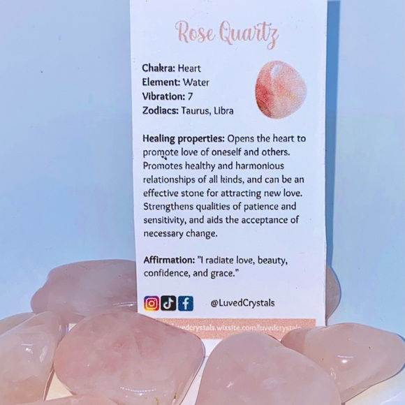 Thumbnail: Rose Quartz Tumbled Crystal (small) - individual