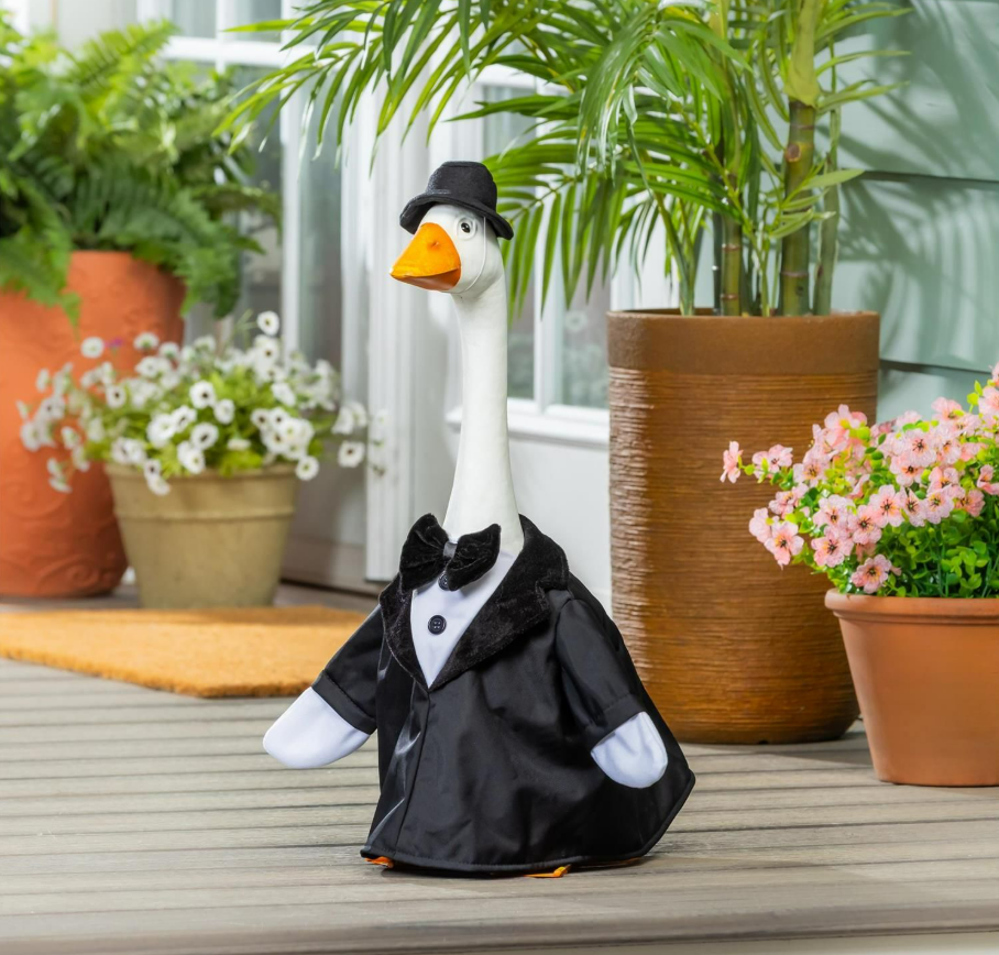 Thumbnail: Giddy The Porch Goose Statue Metal