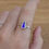 Thumbnail: Cobalt seaglass ring, UK size O