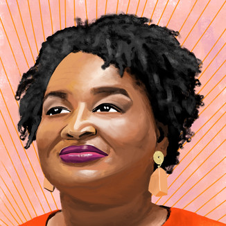 Portrait of Stacey Abrams by STEF WONG