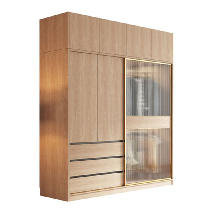 Thumbnail: Multi-functional Wooden Wardrobe Bedroom Furniture 