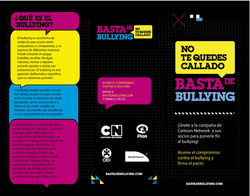 Brochure tríptico basta de bullying