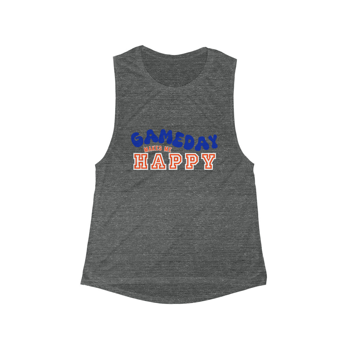 Boise State Game Day Makes Me Happy Flowy Scoop Tank