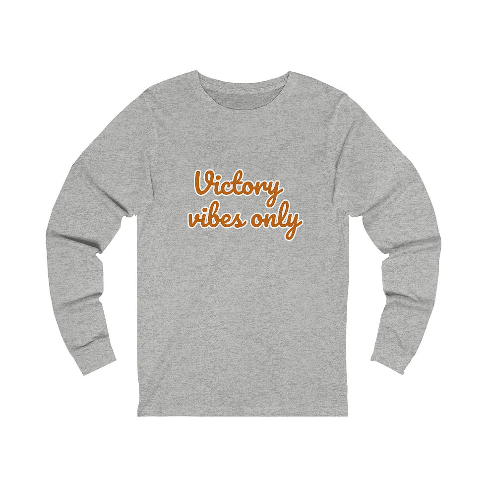 Thumbnail: Texas Victory Vibes Only Unisex Jersey Long Sleeve Tee