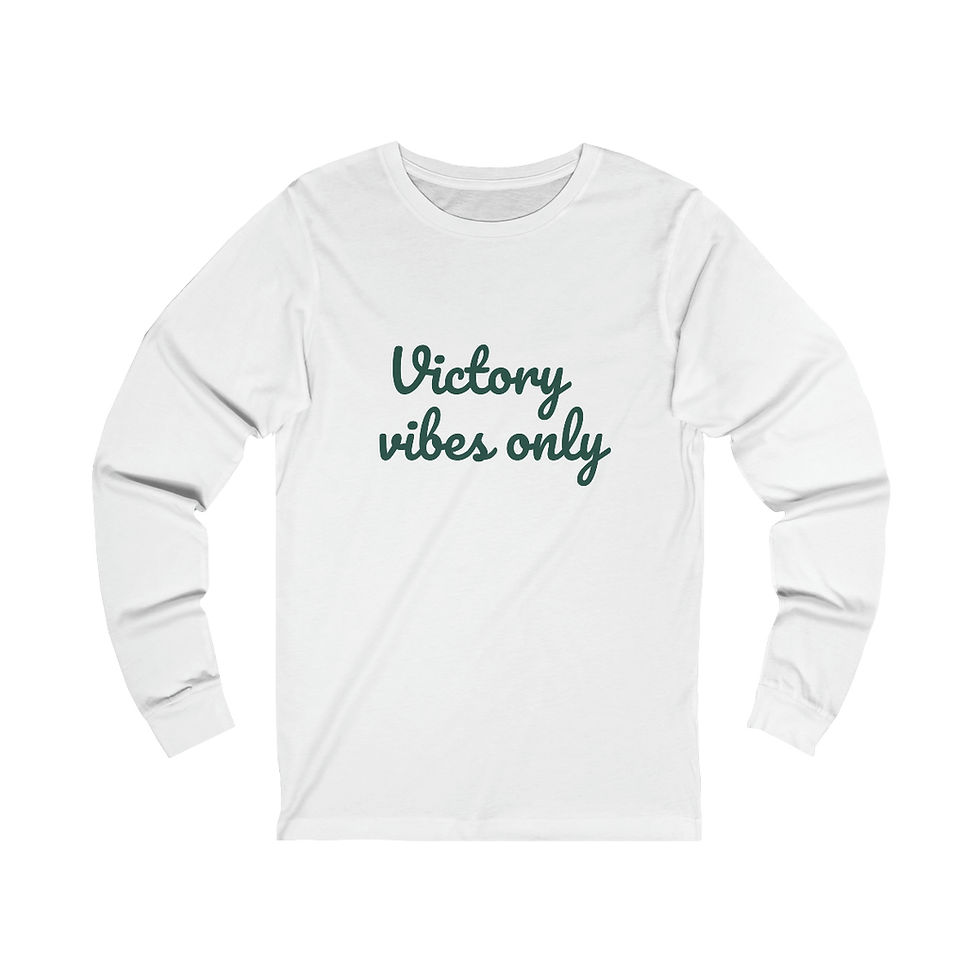 Thumbnail: Michigan State Victory Vibes Only Unisex Jersey Long Sleeve Tee
