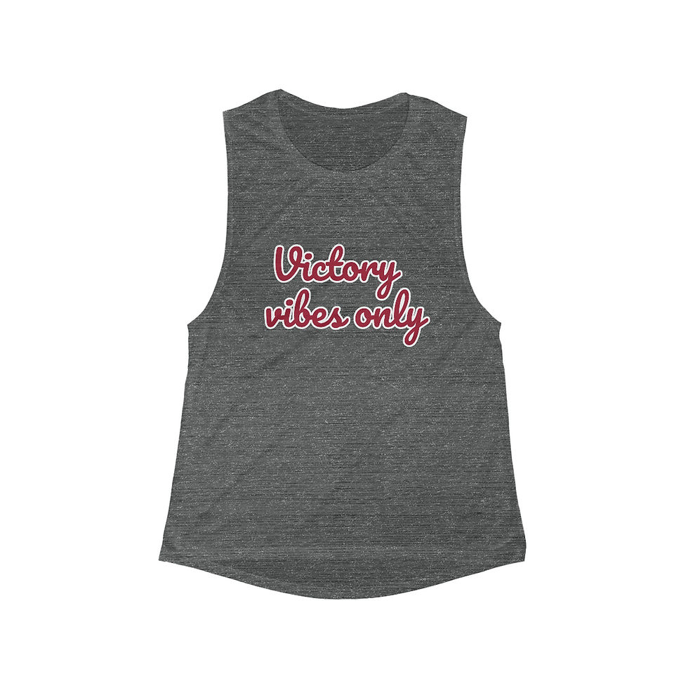 Thumbnail: AL Victory Vibes Only Flowy Scoop Tank