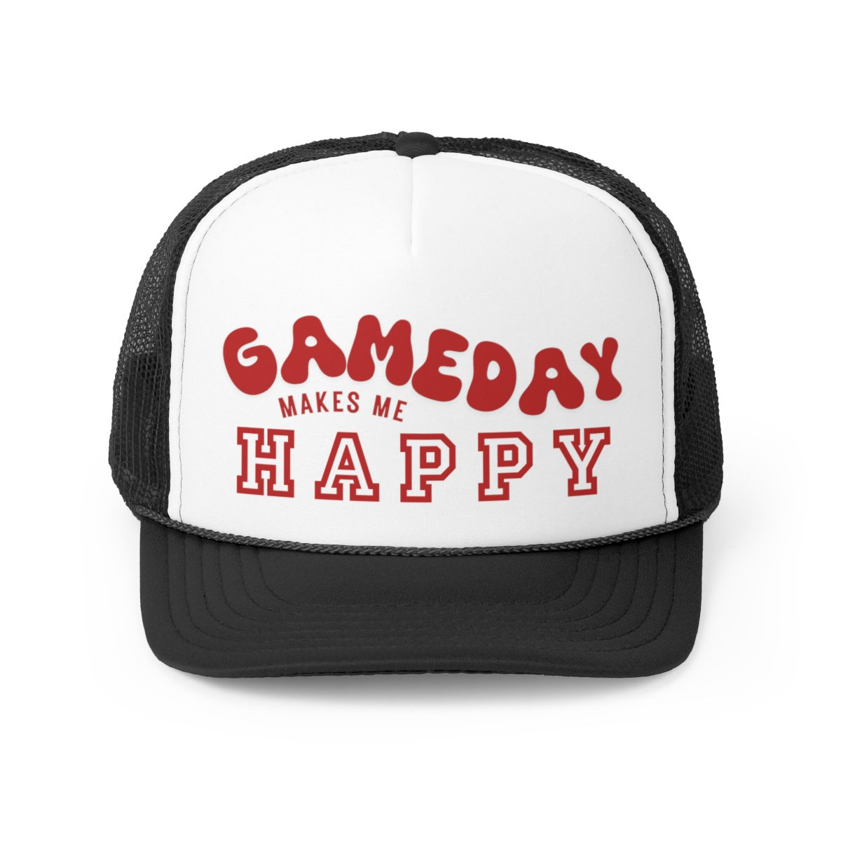 Wisconsin Game Day Makes Me Happy Trucker Cap