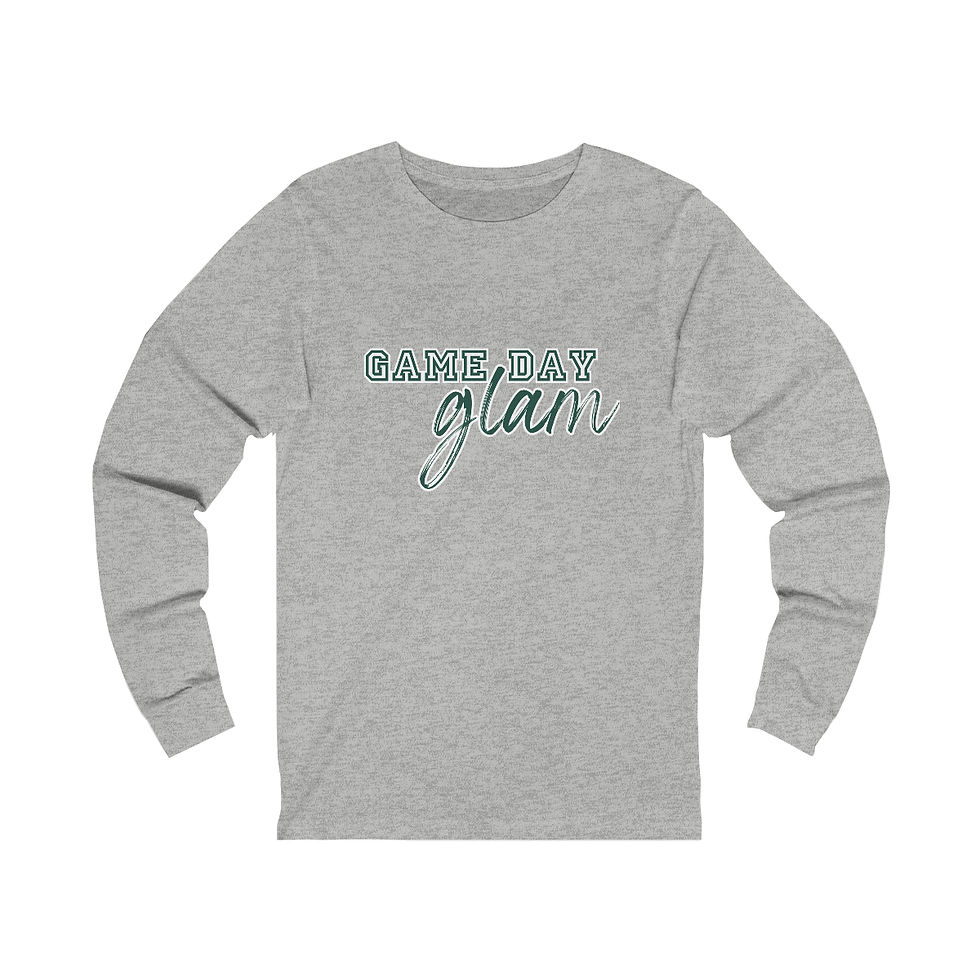 Thumbnail: Michigan State Game Day Glam Unisex Jersey Long Sleeve Tee