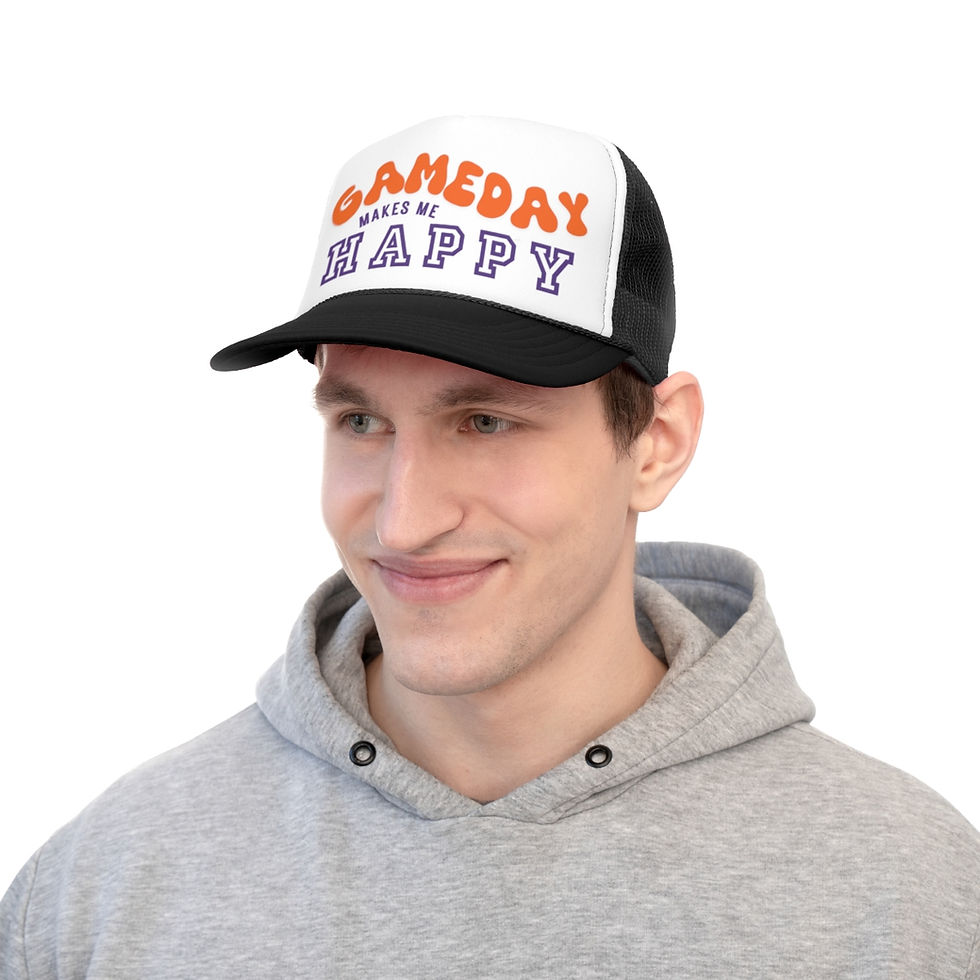 Thumbnail: Clemson Game Day Makes Me Happy Trucker Cap