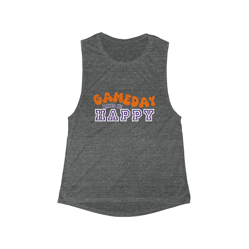 Thumbnail: Clemson Game Day Makes Me Happy Flowy Scoop Tank