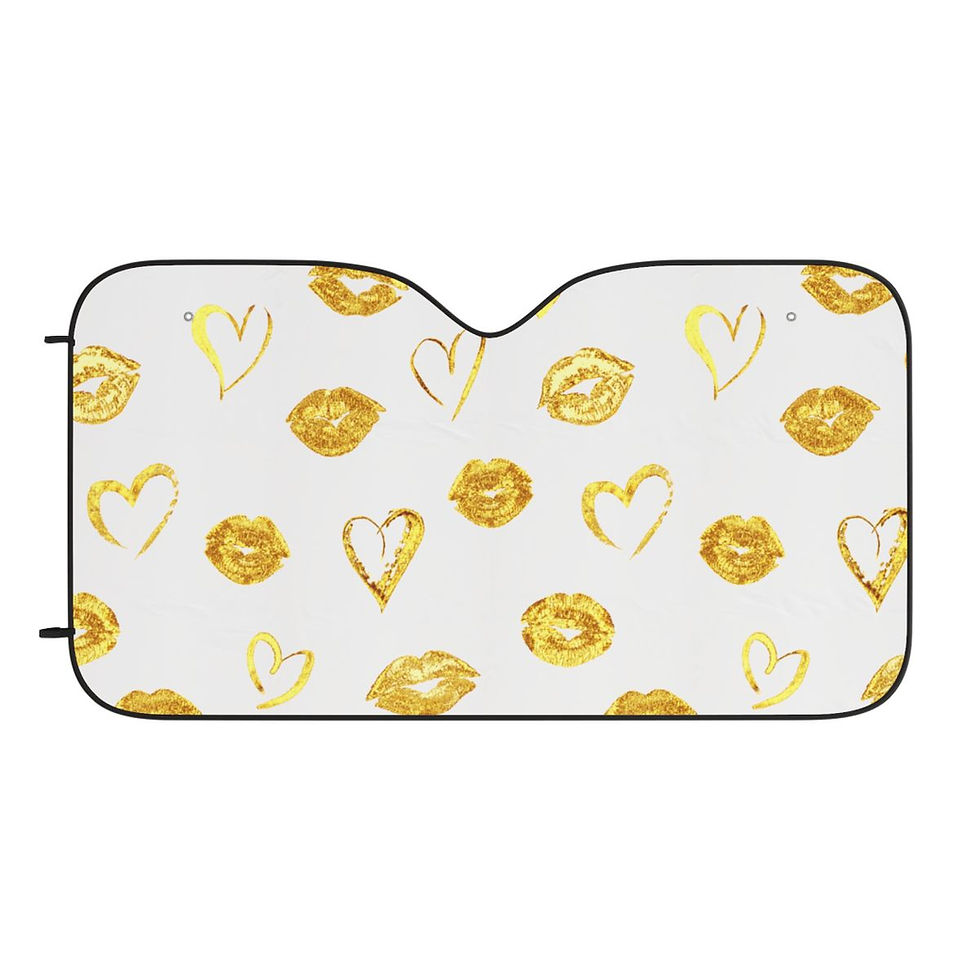 Thumbnail: Heart of Gold Car Sun Shades