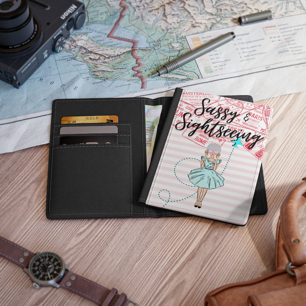 Sassy Sightseeing Passport Cover ft. Silver